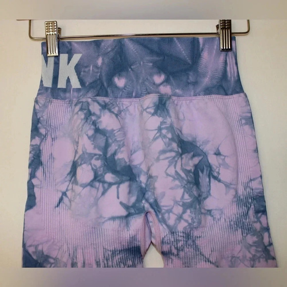 NWT Pink Active by Victoria’s Secret Tie Dye Seamless Stretchy Leggings Small - Picture 7 of 10